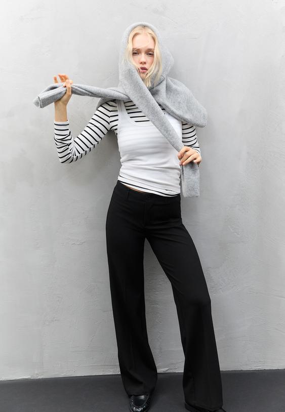 pantaloni eleganti dritti slim