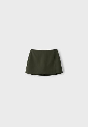Side split skort — Khaki 7