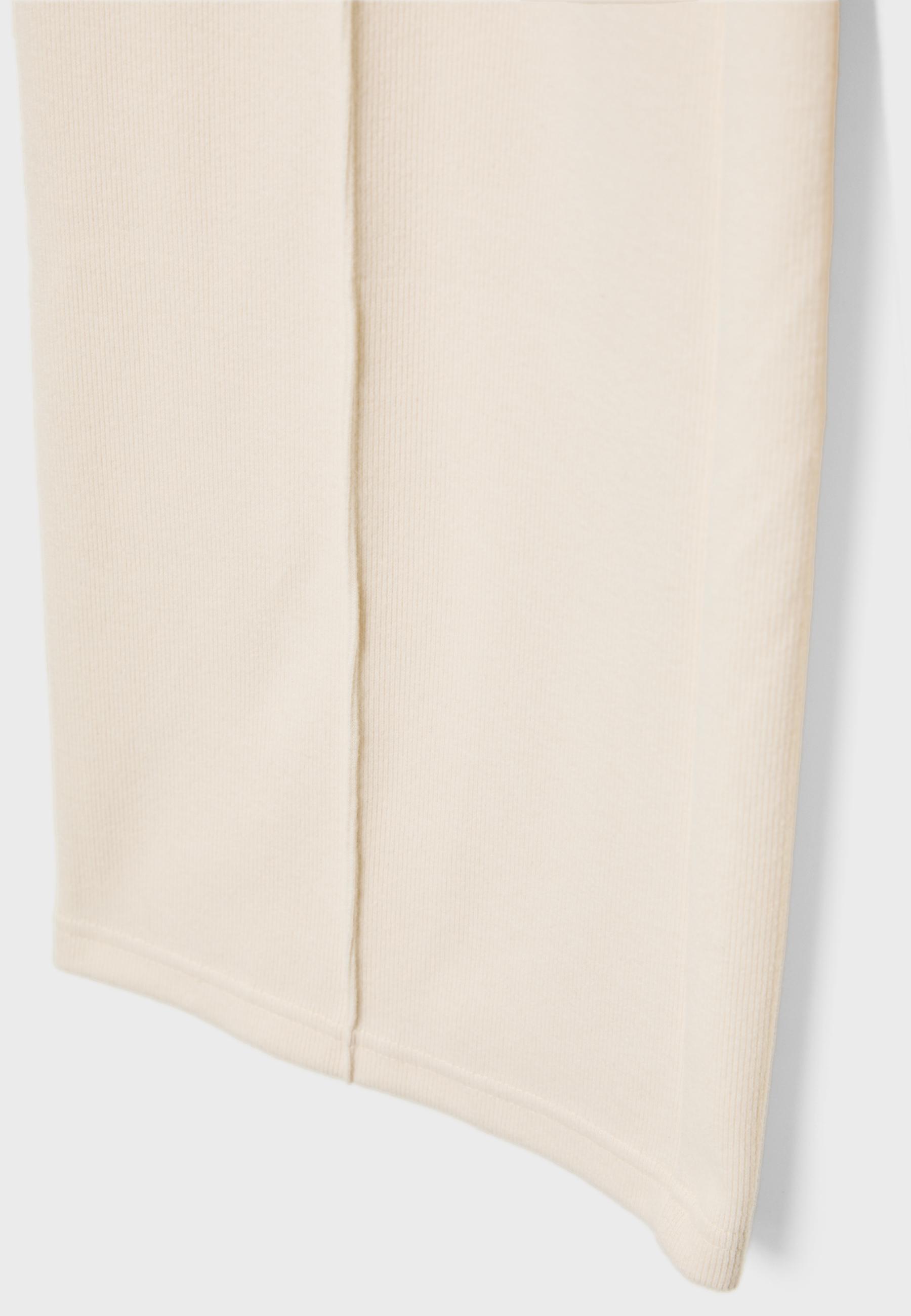 Knit trousers with seam detail — Ecru