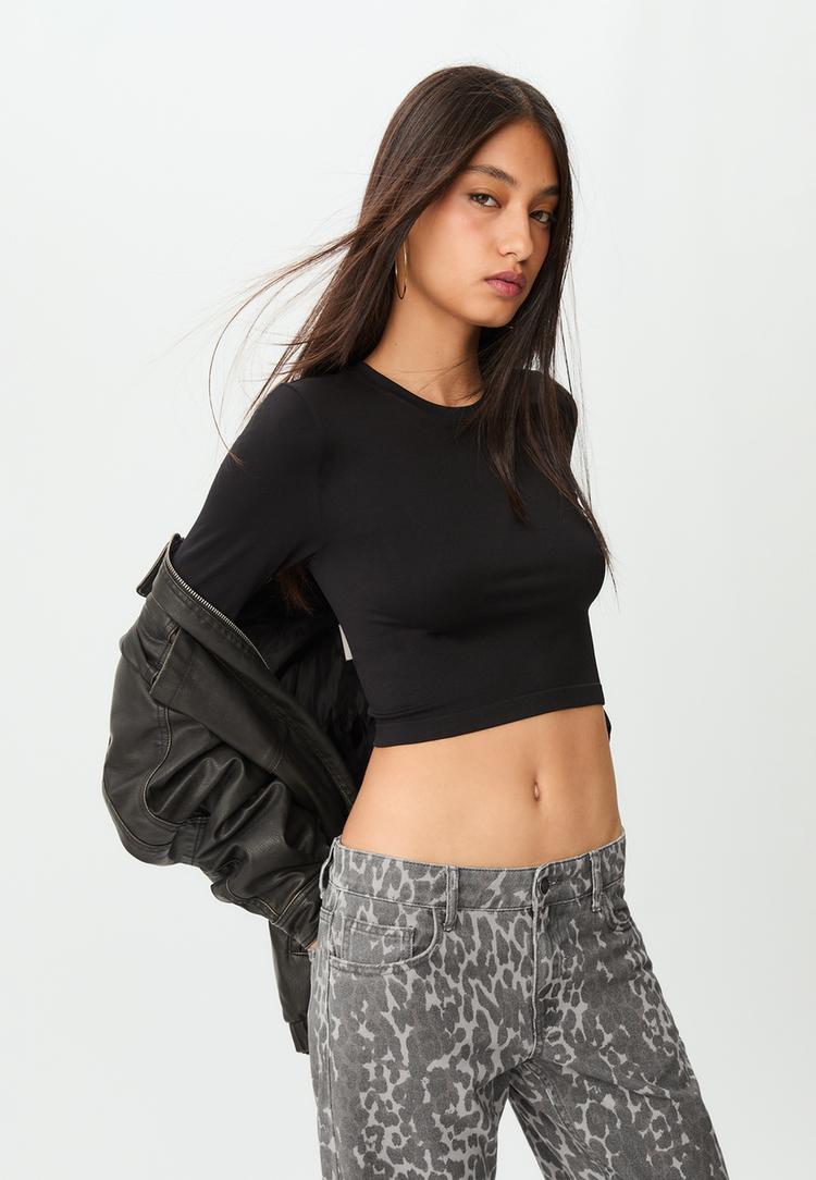 pantalon straight leopardo