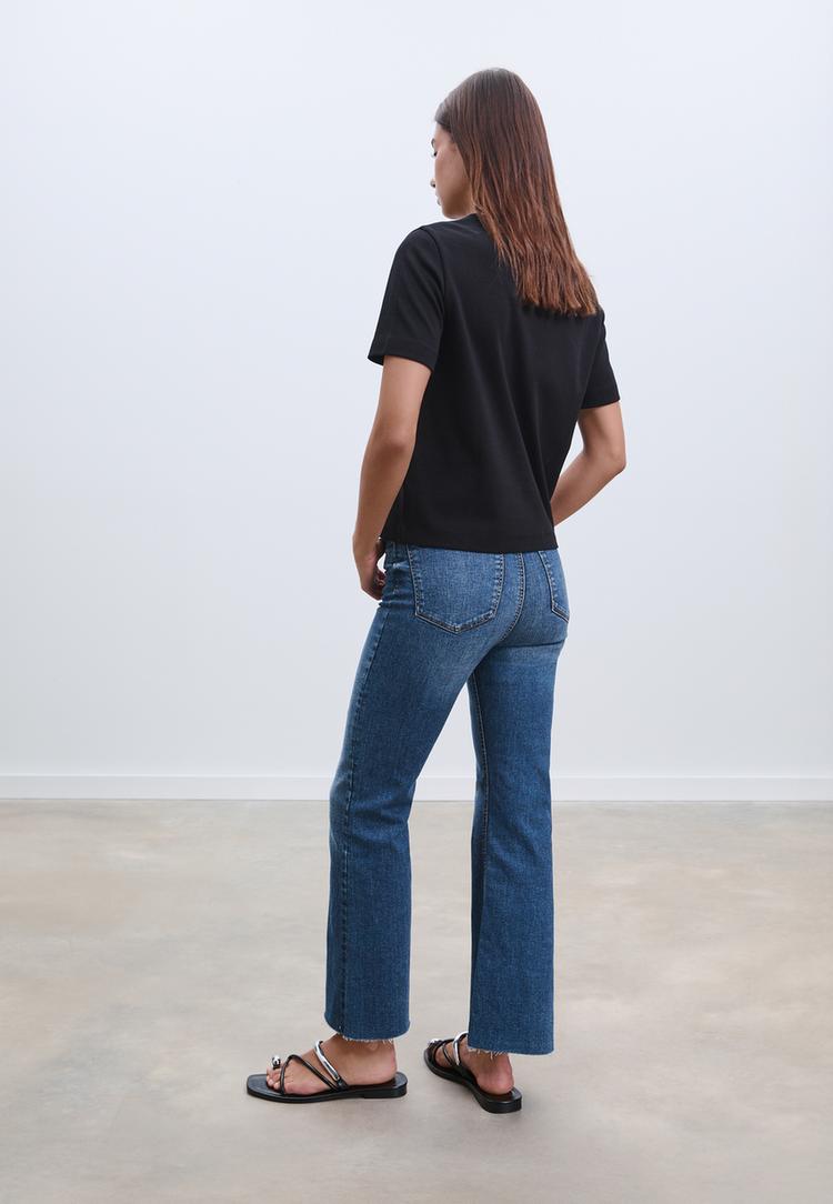 d78 jeans cropped flare