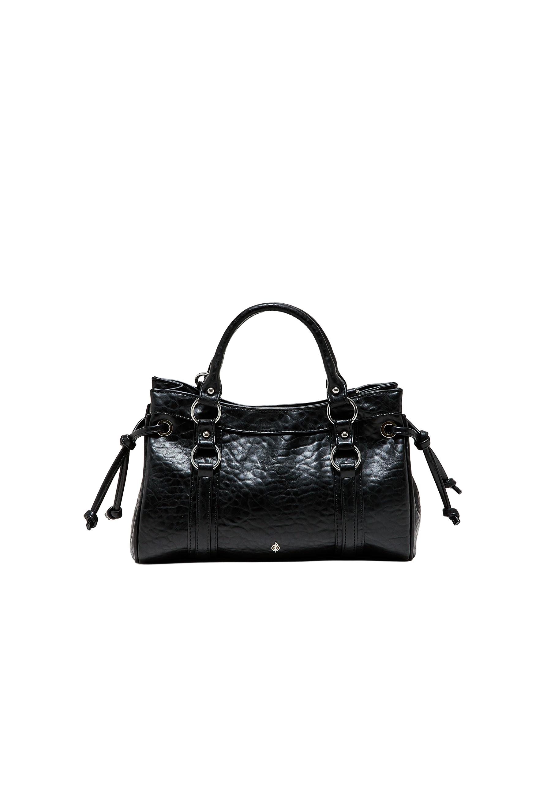 City crossbody bag with knot detail — Black