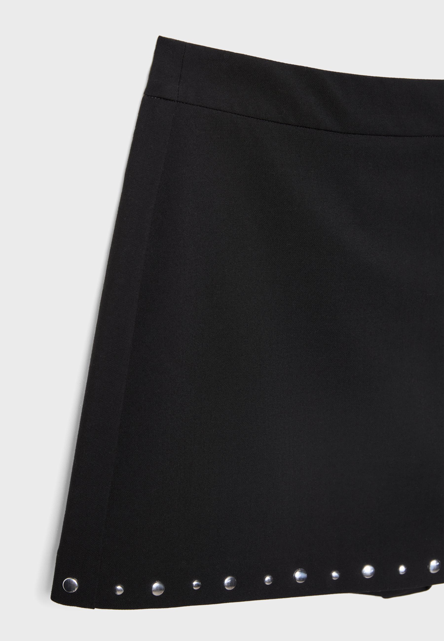 Smart skort with studs - Women's fashion | Stradivarius