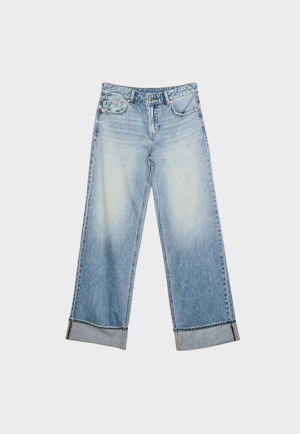 D91 Jeansy z niskim stanem i szerokimi nogawkami