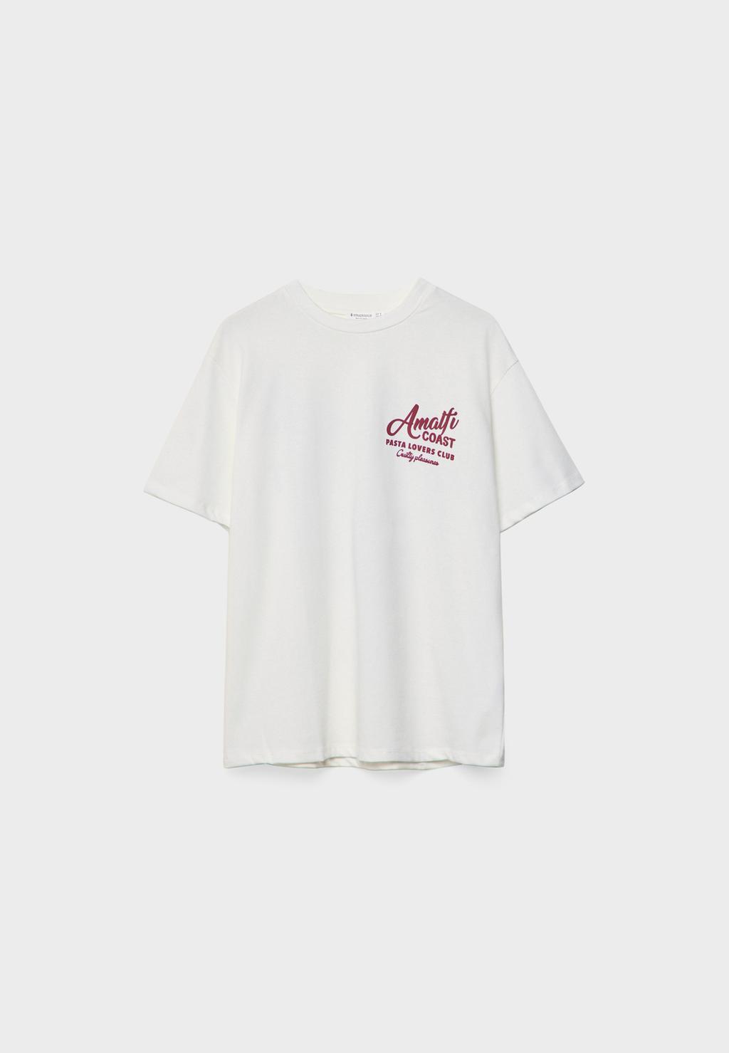 Camiseta oversize estampado