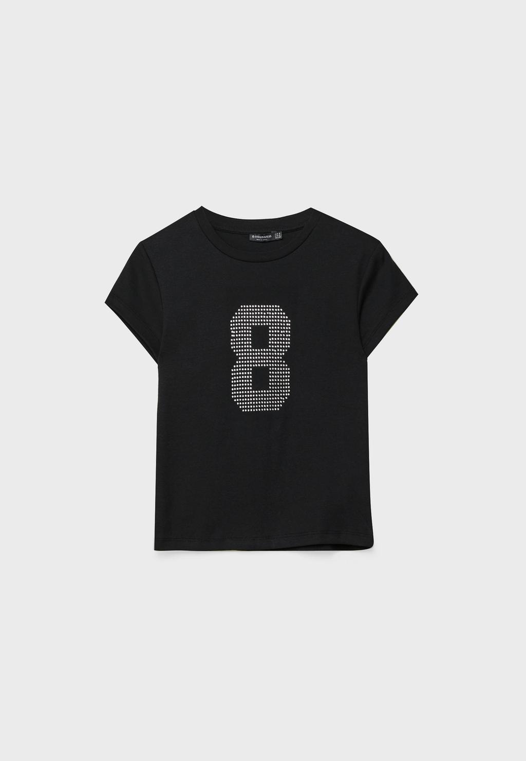T-shirt ajusté à paillettes
