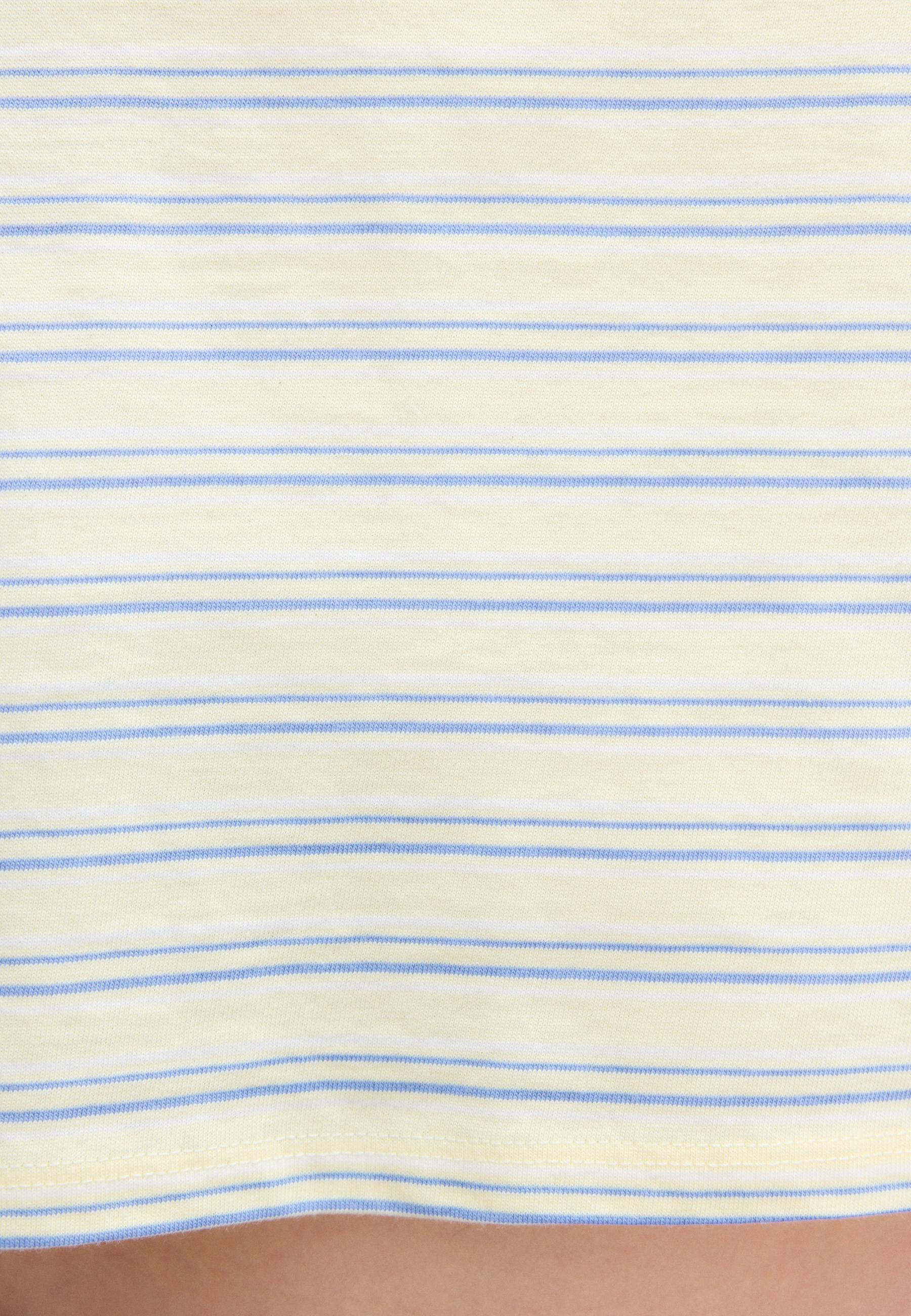 Striped short sleeve T-shirt — Pastel yellow