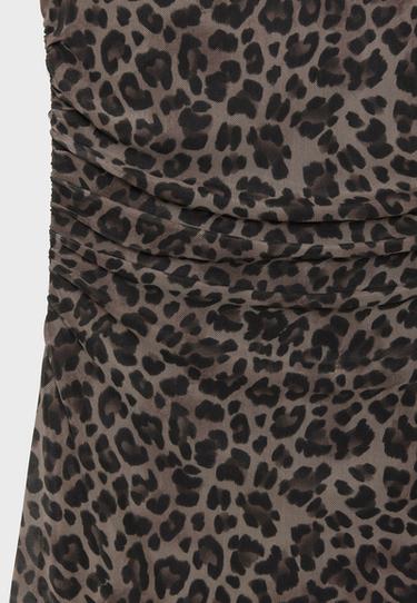 Short print dress — Mid beige 9