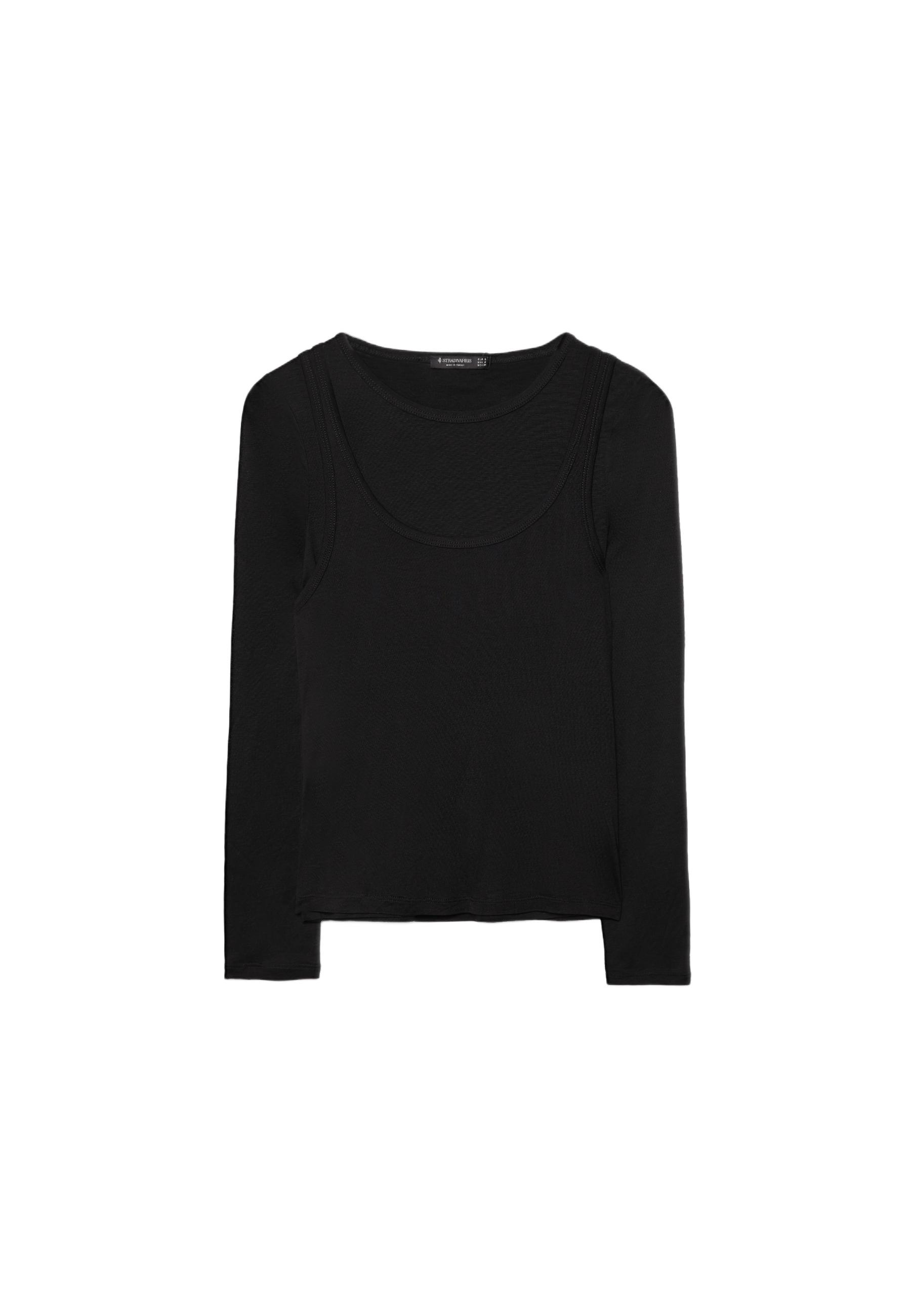 Ecocell double garment T-shirt — Black
