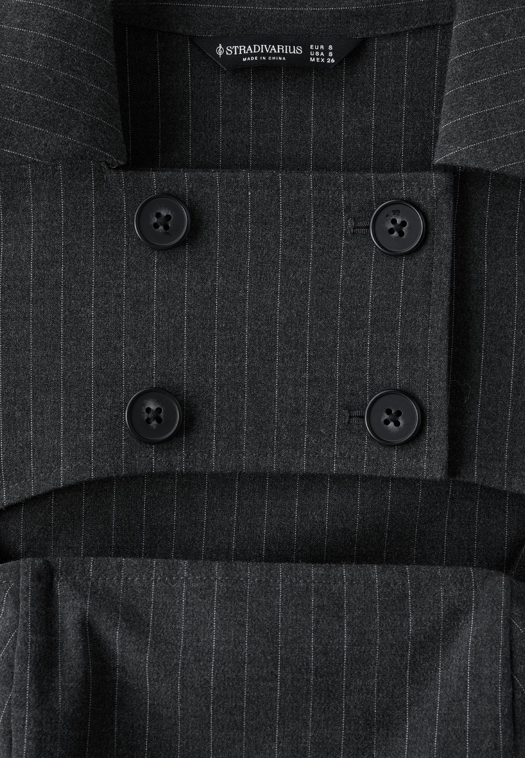 Tailored mini dress with buttons — Dark grey