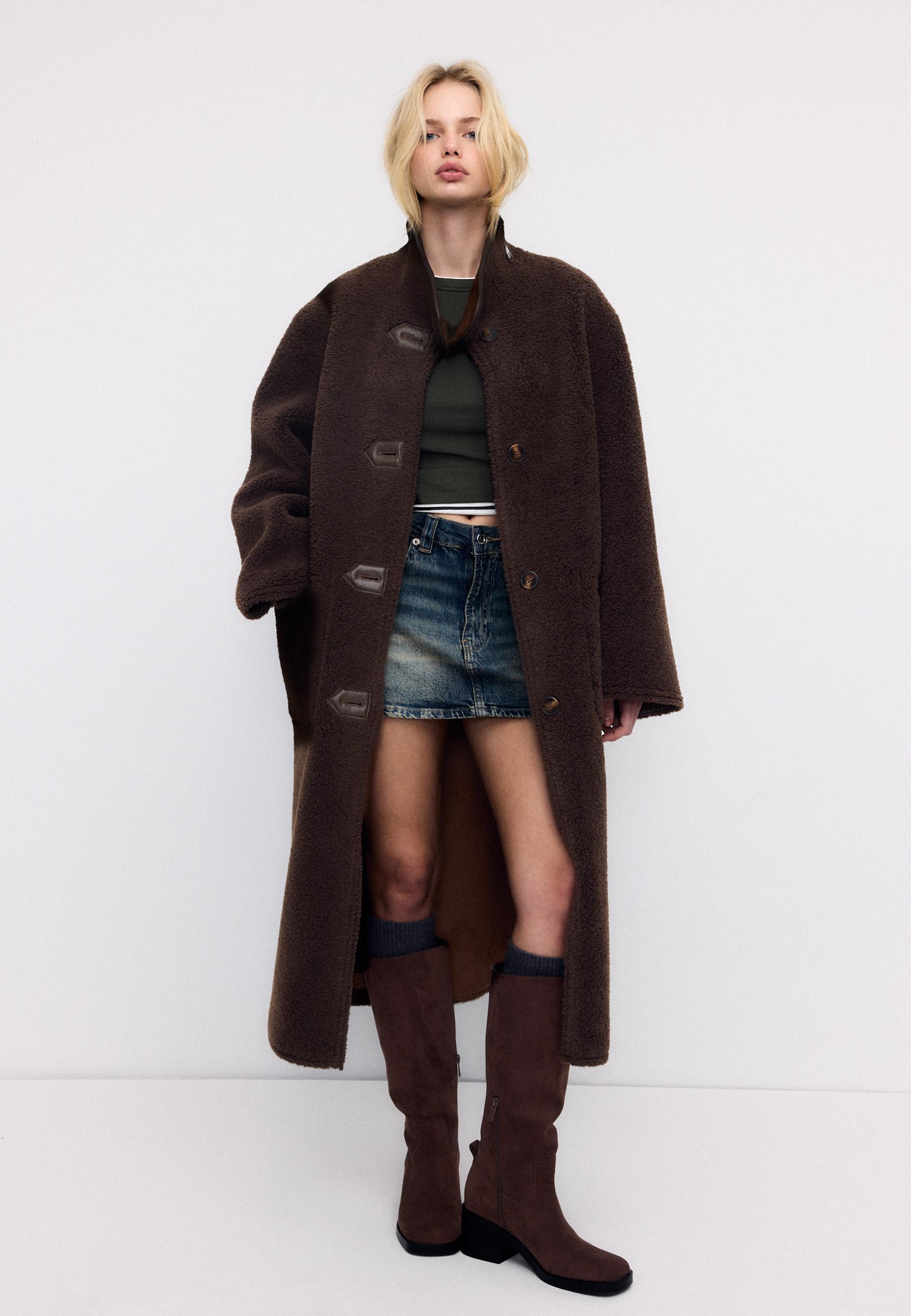 Long reversible double-faced coat - Women's fashion | Stradivarius
