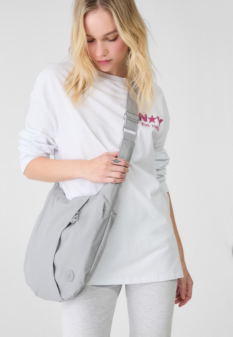 fabric moon shoulder bag