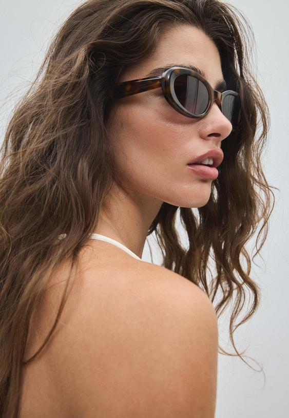 oval tortoiseshell sunglasses