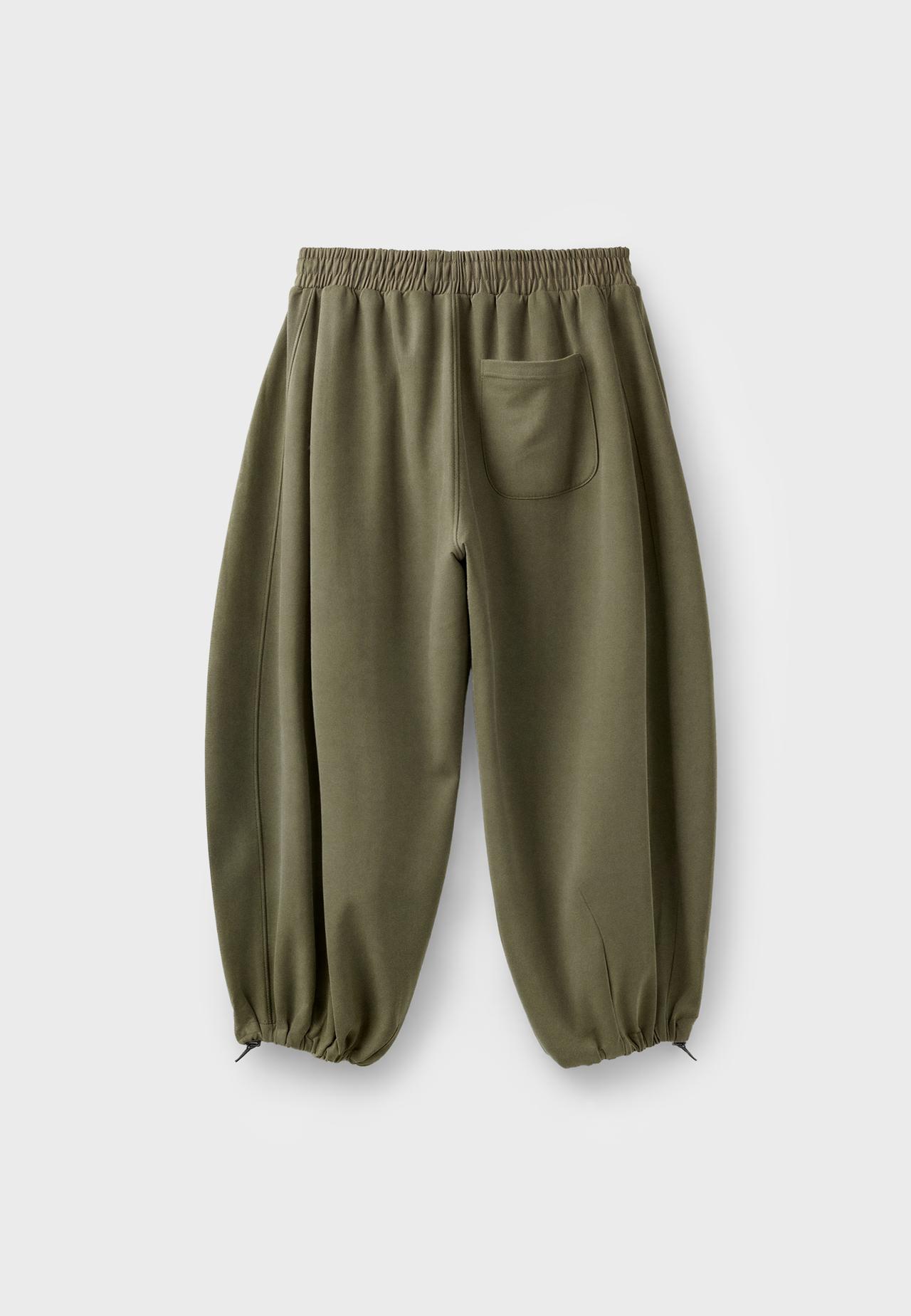 Balloon jogger trousers with stoppers — Khaki