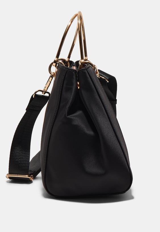 borsa tote con manico metallico