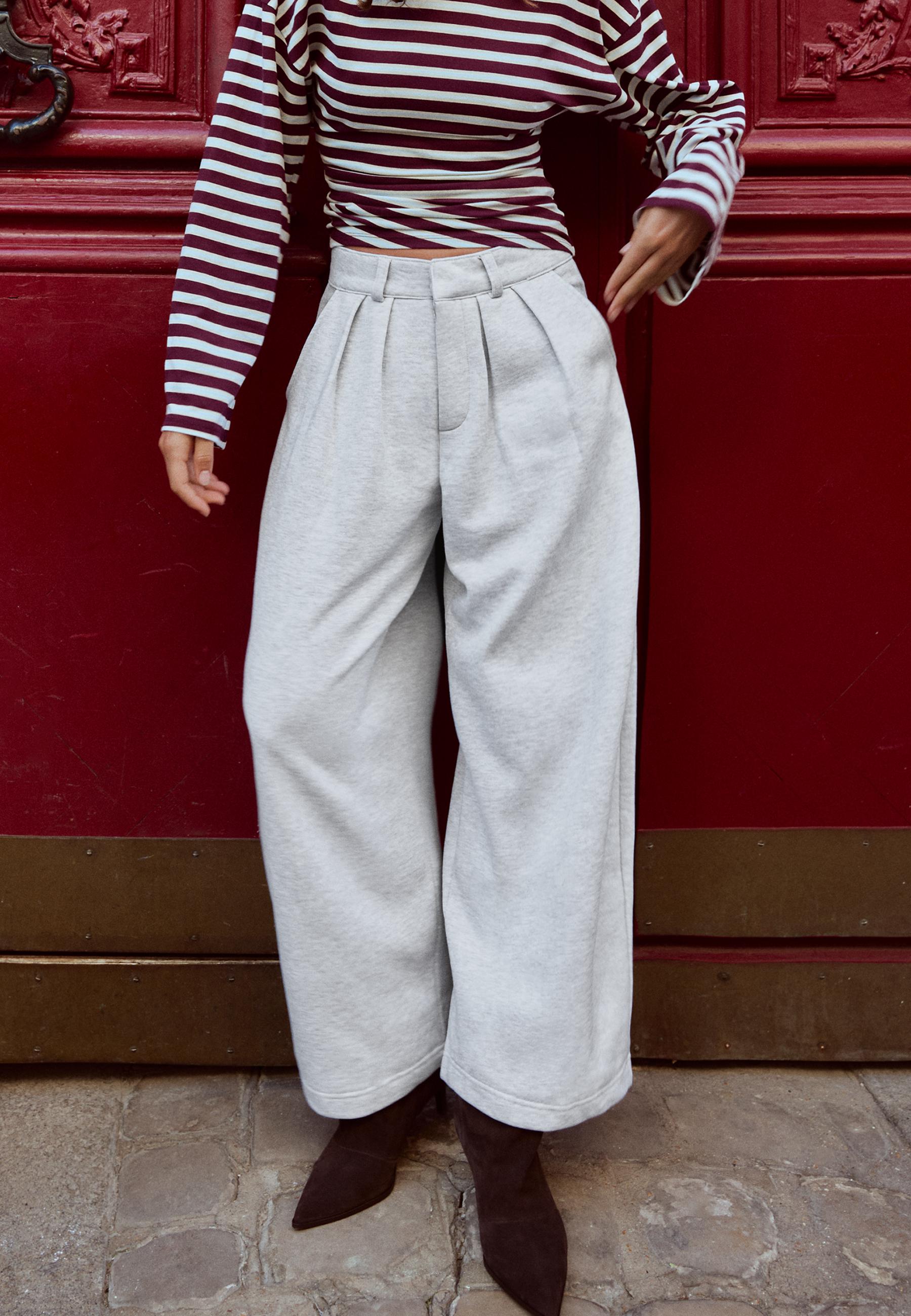 Stradivarius Παντελόνι Jogger Με Όγκο Λεπτομέρεια Πιέτες 0-204 Xl