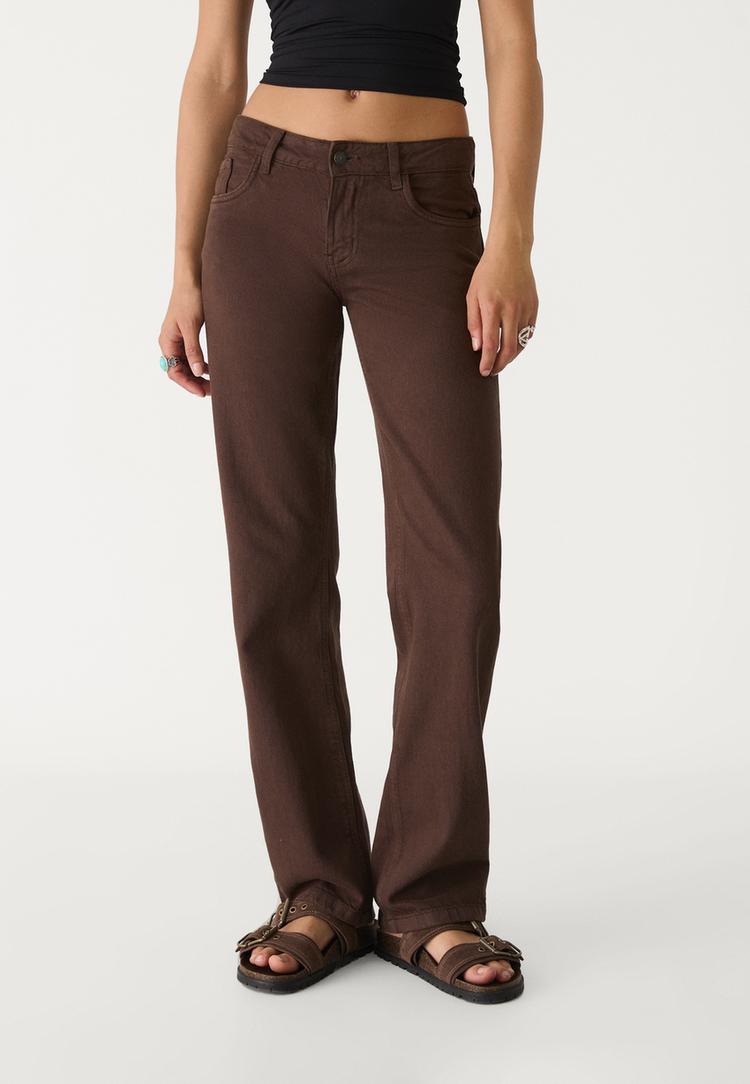 pantalon straight low waist