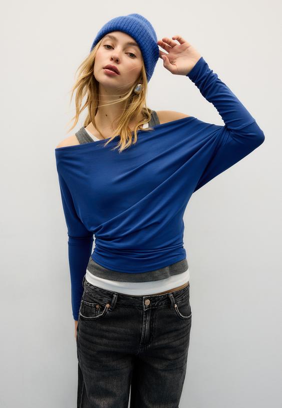 camiseta asimetrica modal