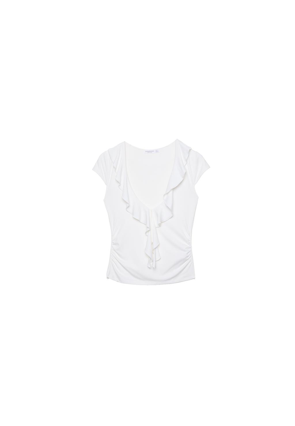 Top polyamide met ruches