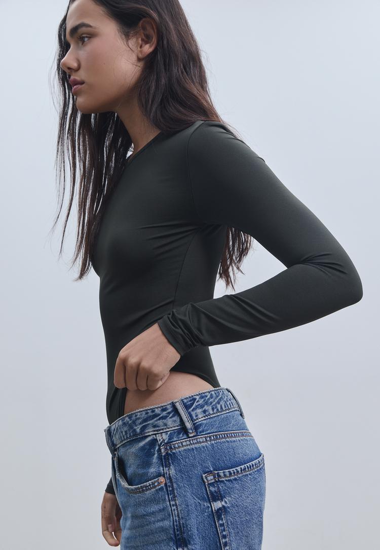 uzun kollu poliamid body