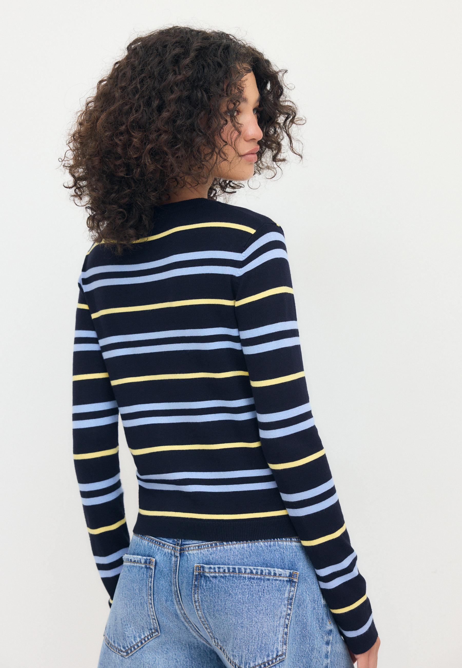 Knit cardigan — Navy blue