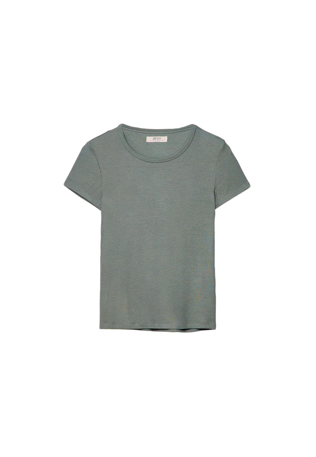 Ribbed short sleeve T-shirt