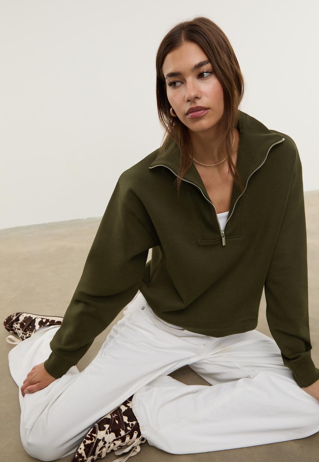 Bluza ze stójką z zamkiem