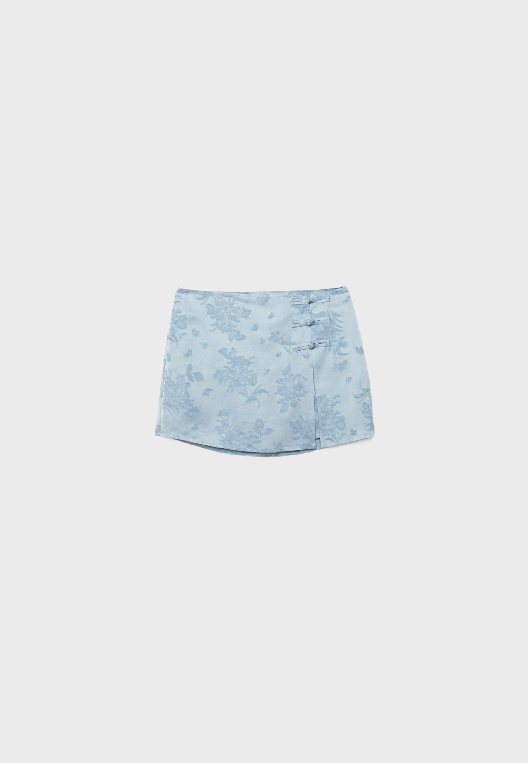 Jacquard Japandi Skort — Sky blue