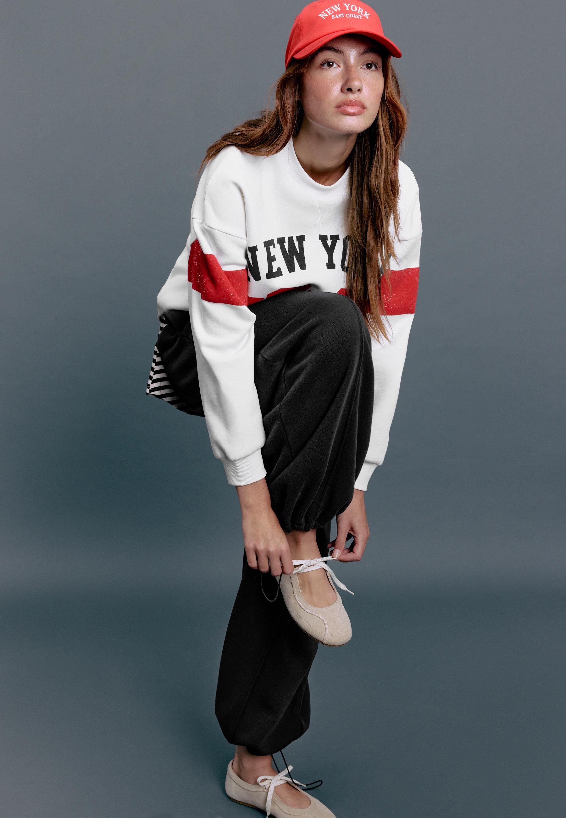 Stradivarius Stoper detaylı şardonlu barrel jogger pantolon