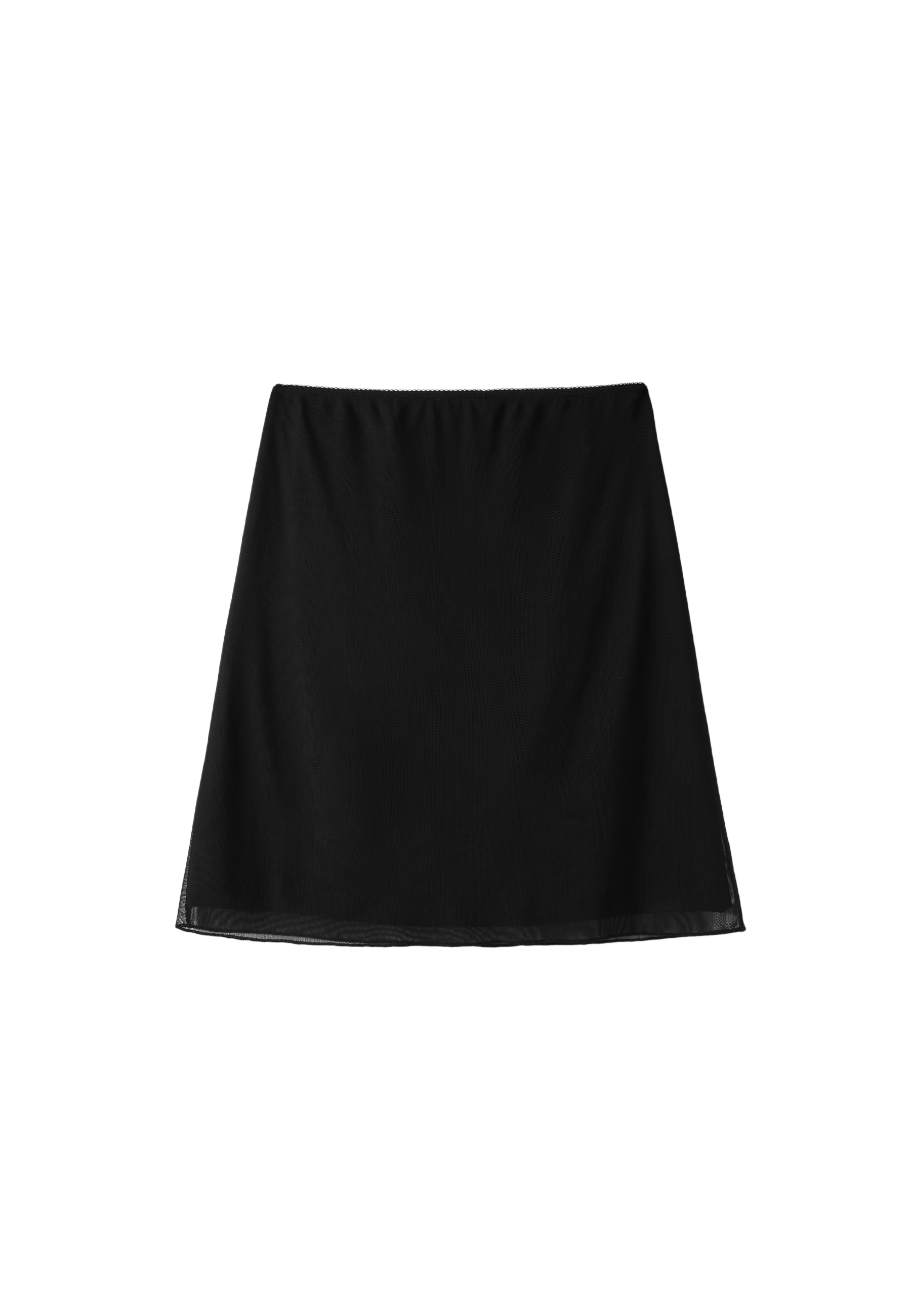 Tulle midi skirt — Black