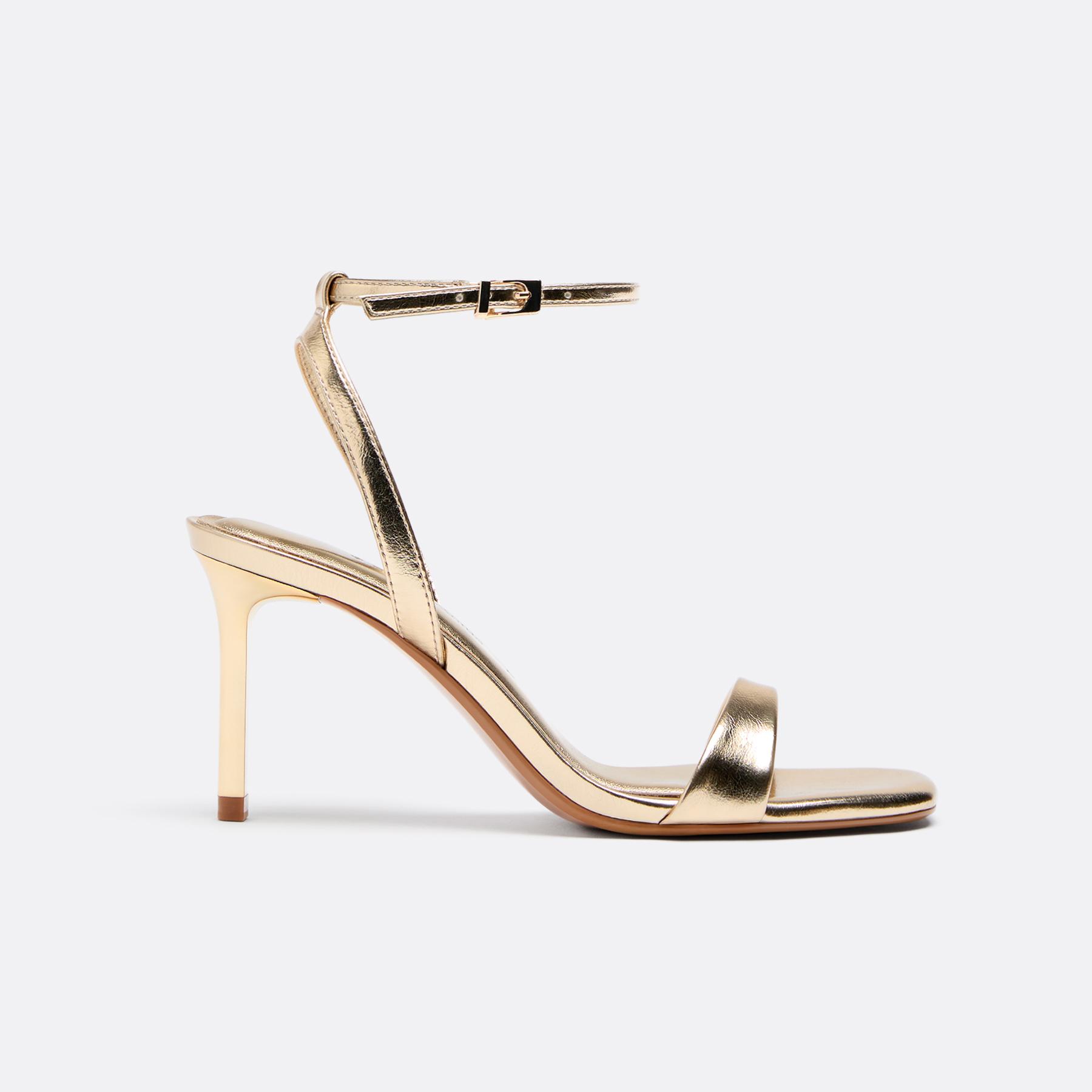 WIDE FIT. Stiletto heel sandals — GOLD