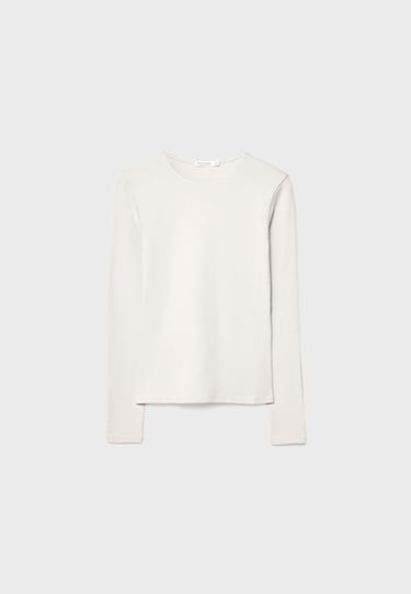 Basic long sleeve T-shirt — Ecru 7