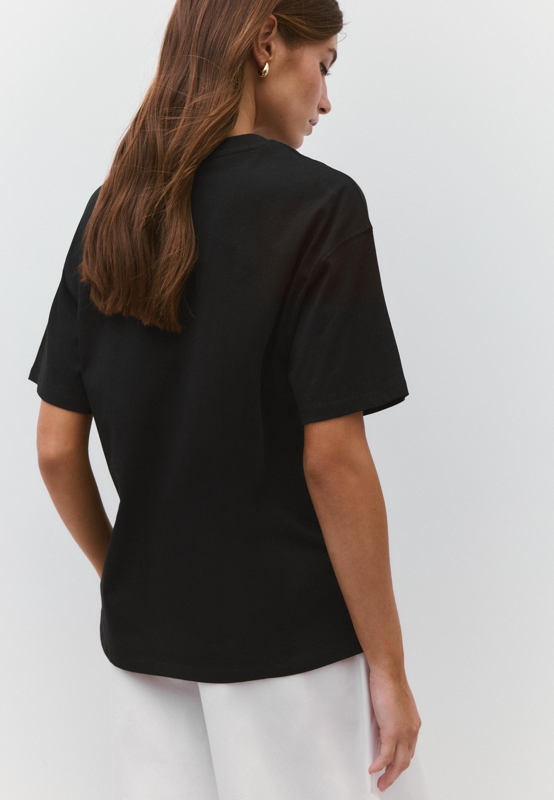 Oversize printed T-shirt — Black