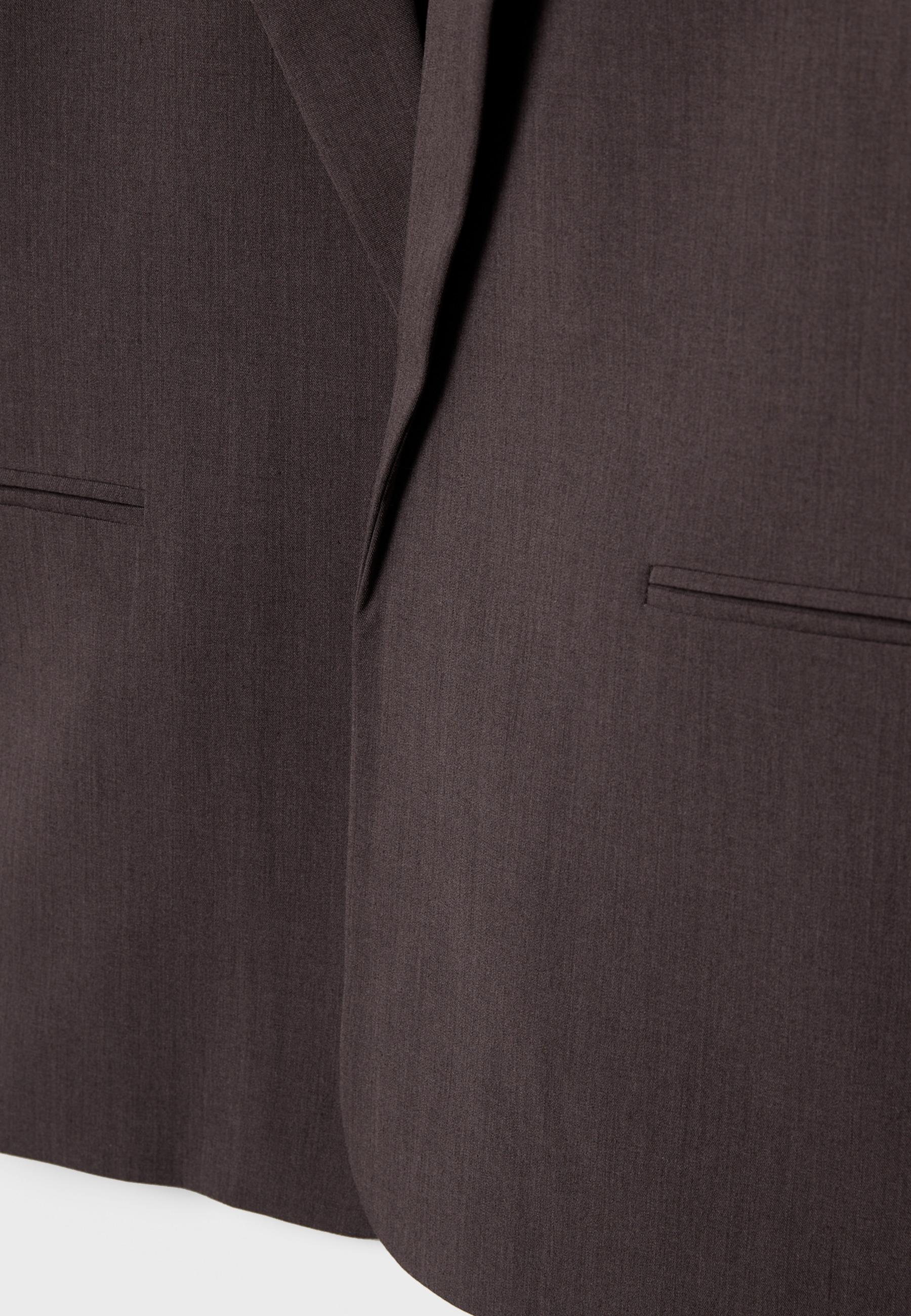 Striped open blazer — Brown