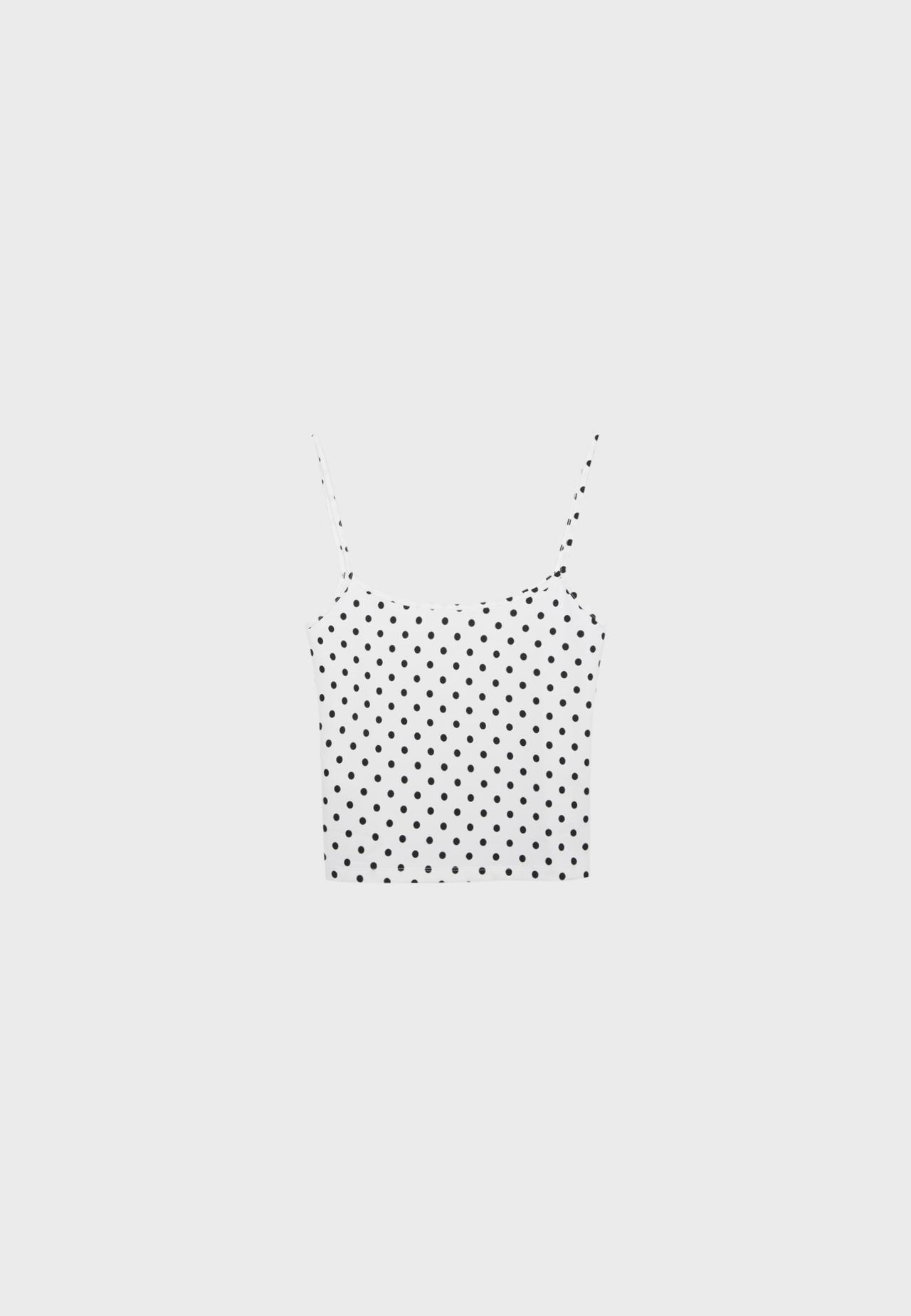 Polyamide strappy top — GREY DENIM WASH