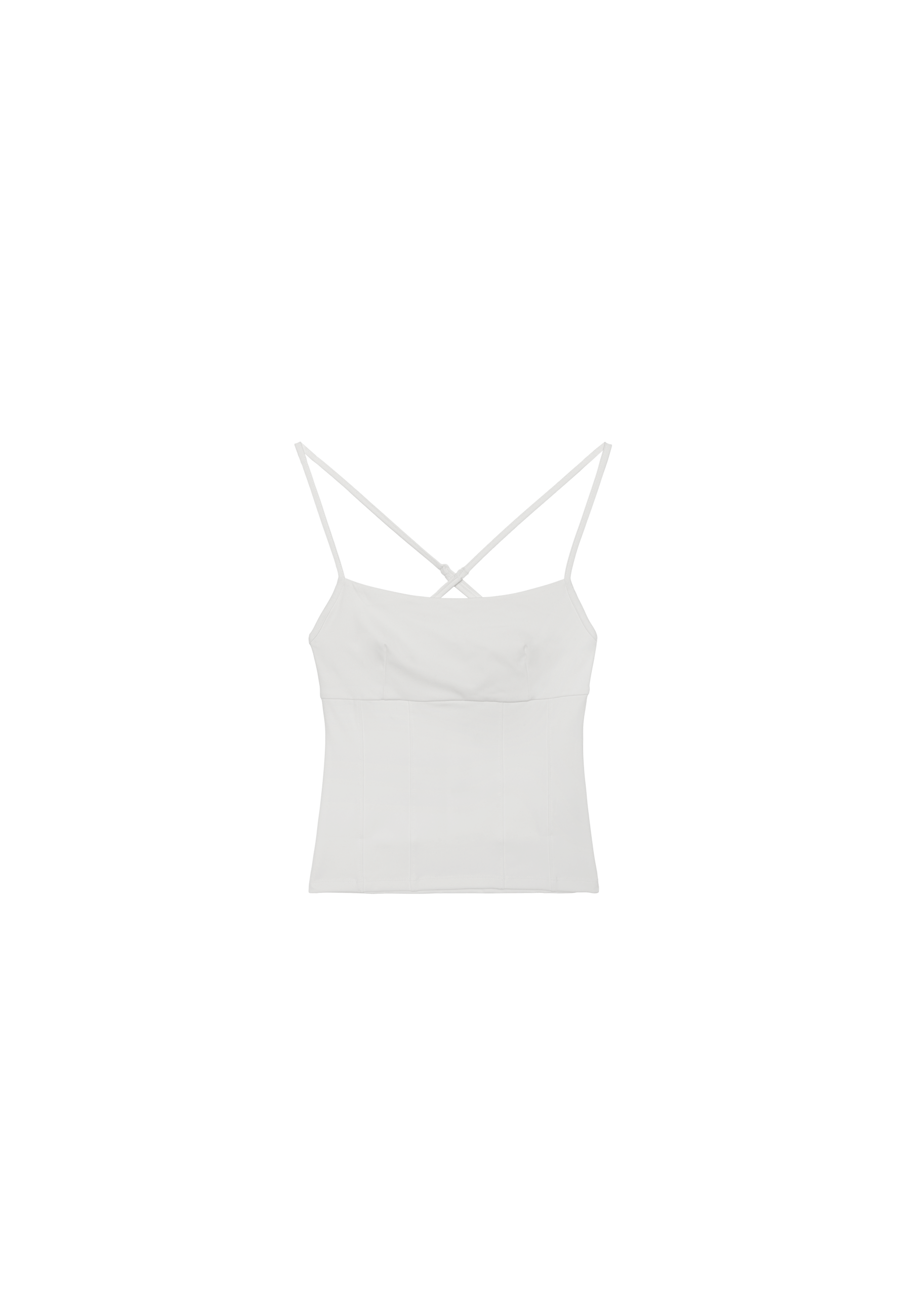 Corset-detail top — Ecru