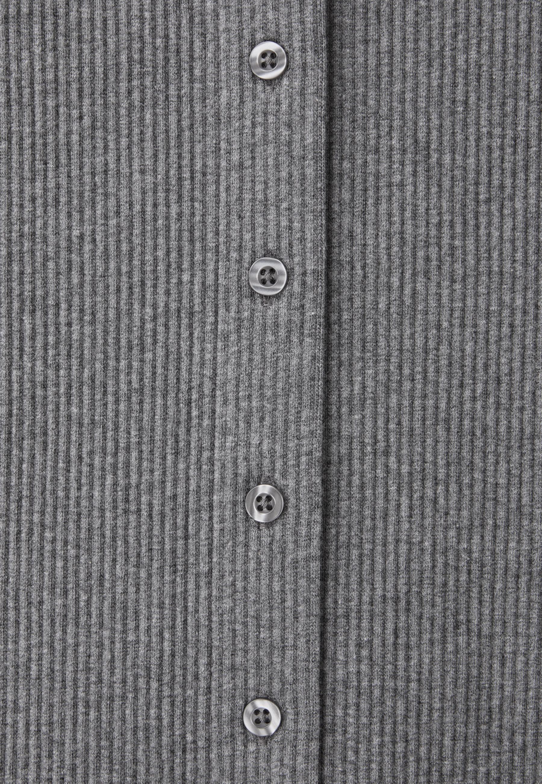 Knit cardigan with shoulder pads — Dark grey
