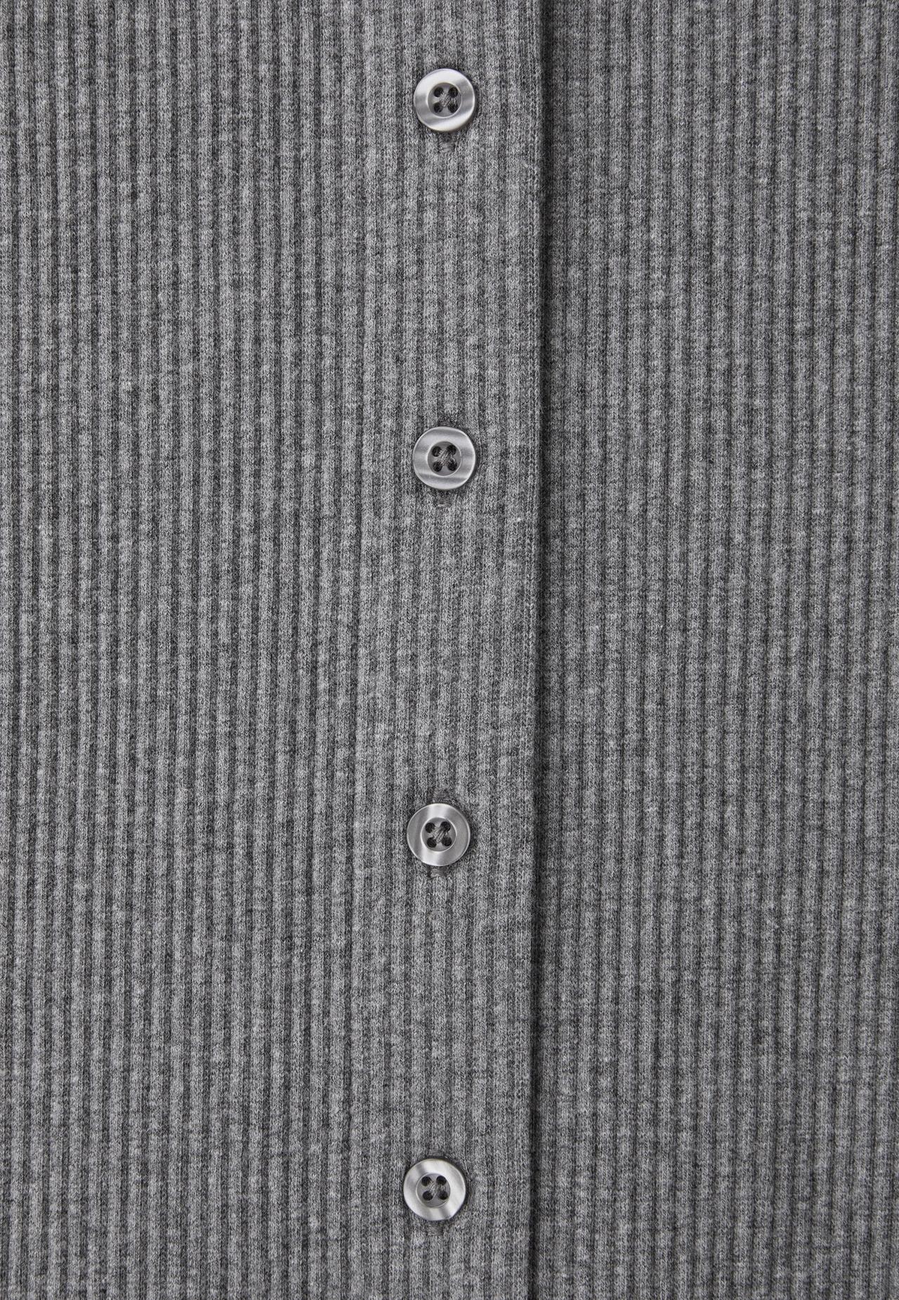 Knit cardigan with padded shoulders — Dark grey