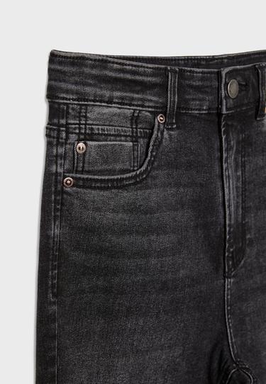 D09 Super high-waist skinny jeans — BLACK DENIM WASH 9
