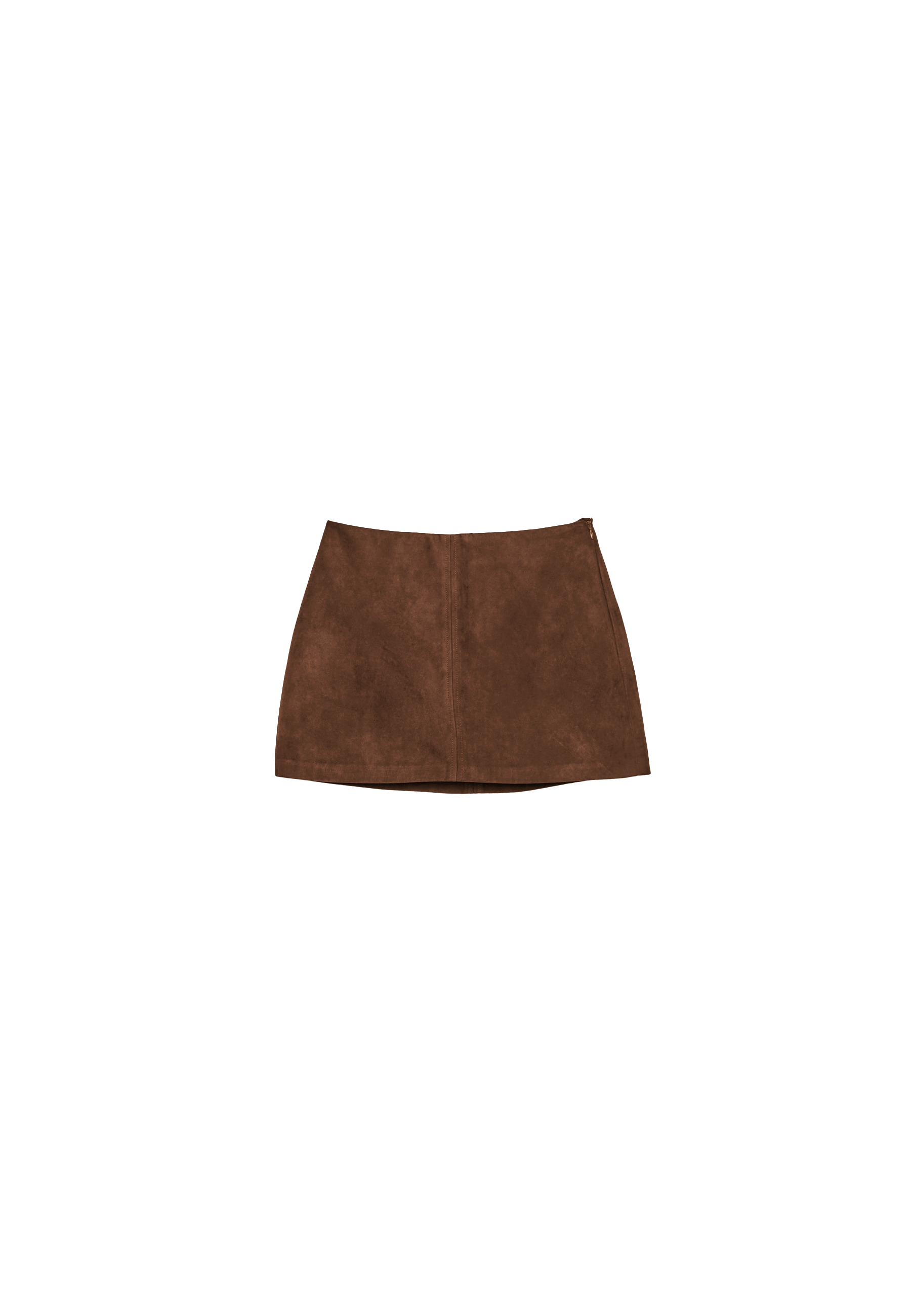 Faux suede mini skort — Brown