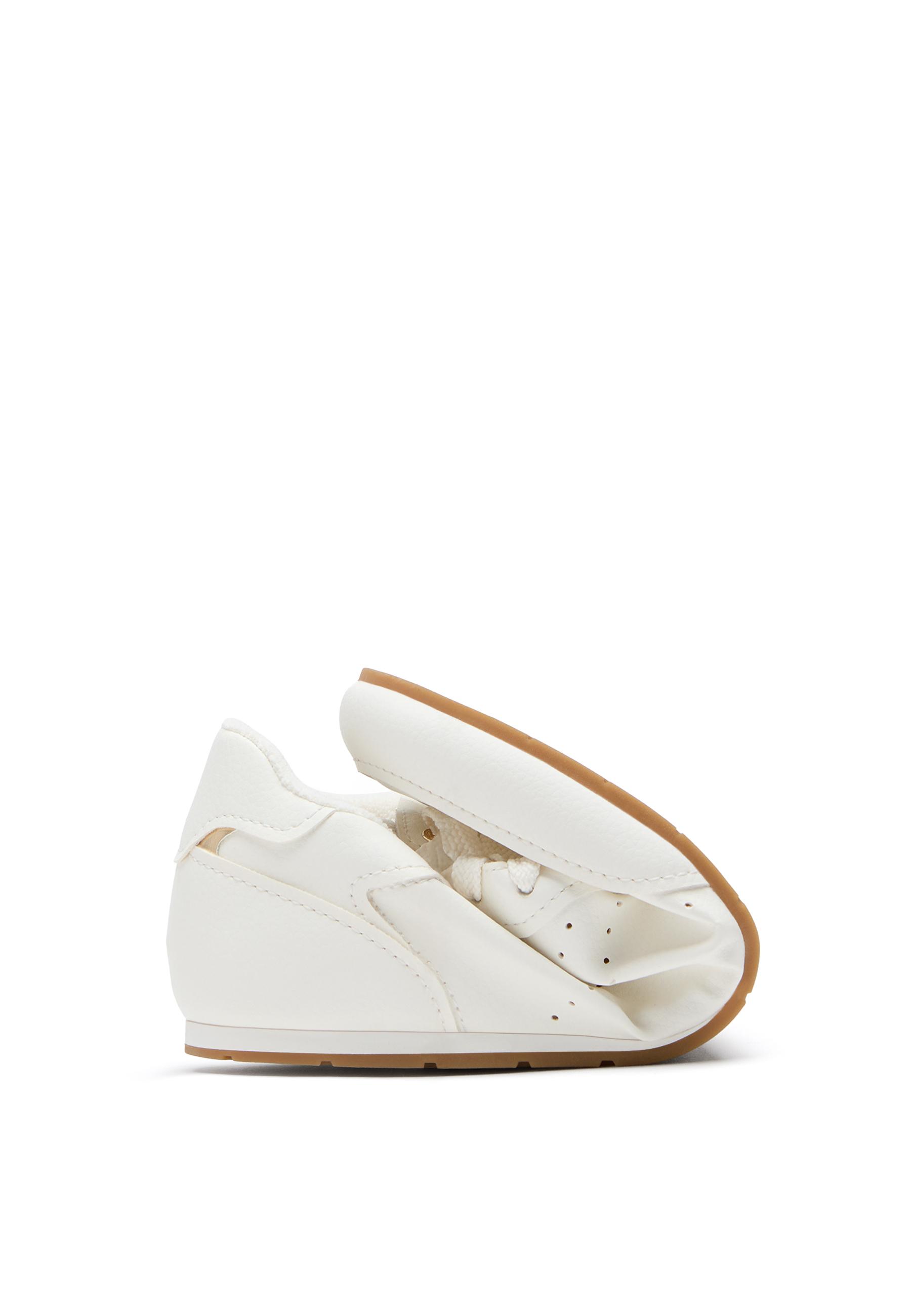 Soft flat-sole trainers — WHITE