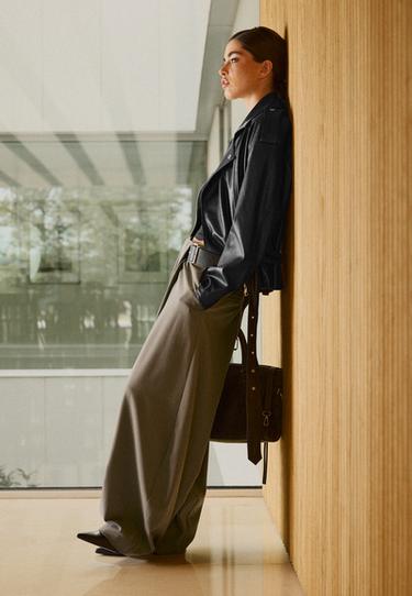 Smart trousers with belt and darts — Khaki 6