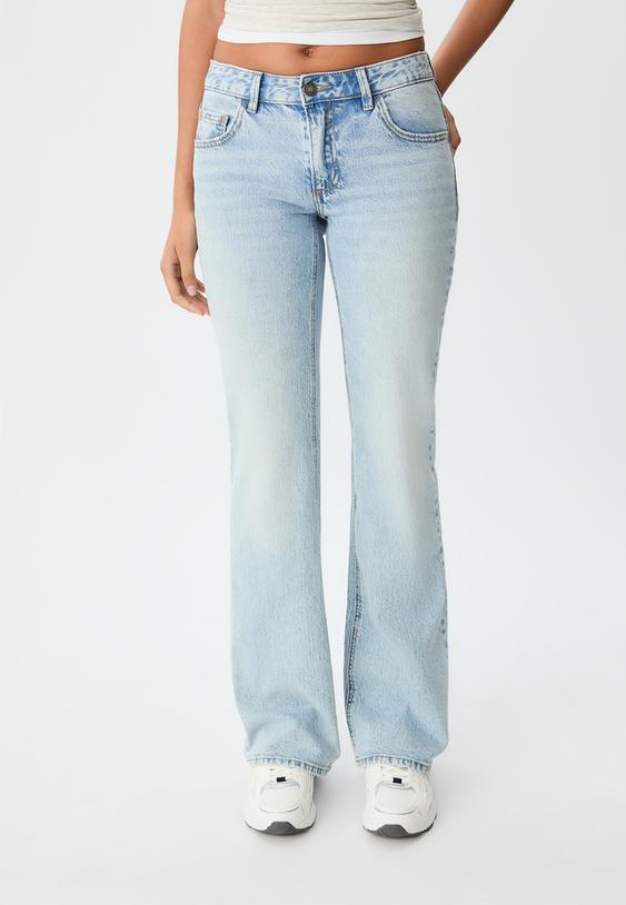 jeans bootcut fit low waist