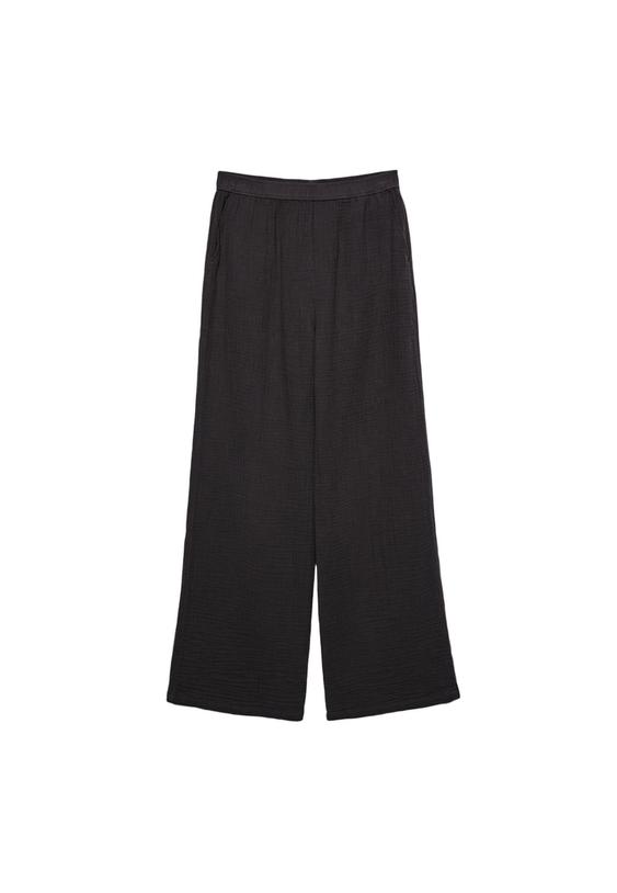 Dökümlü ve beli lastikli pantolon_7