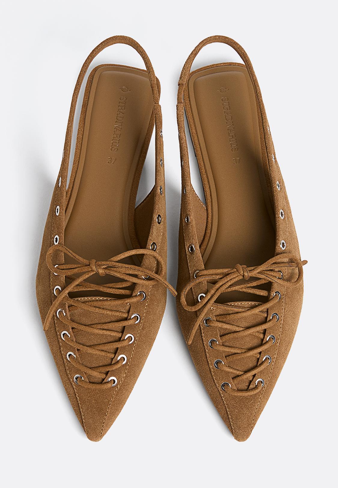 Zapatos Planos Bailarinas Mujer Stradivarius Zapatos Planos Piel