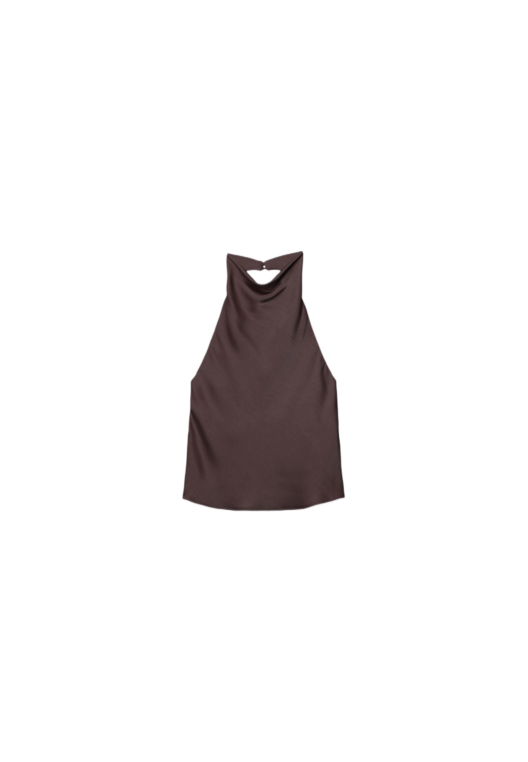 Saten halter top - Görsel 20