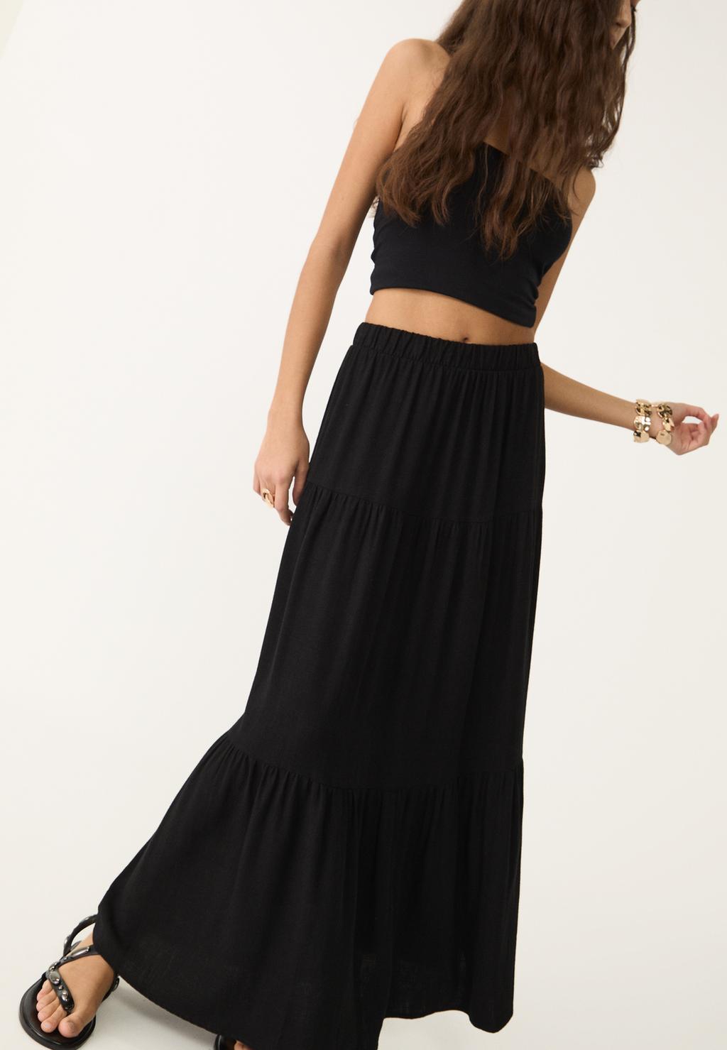 Boho midi skirt