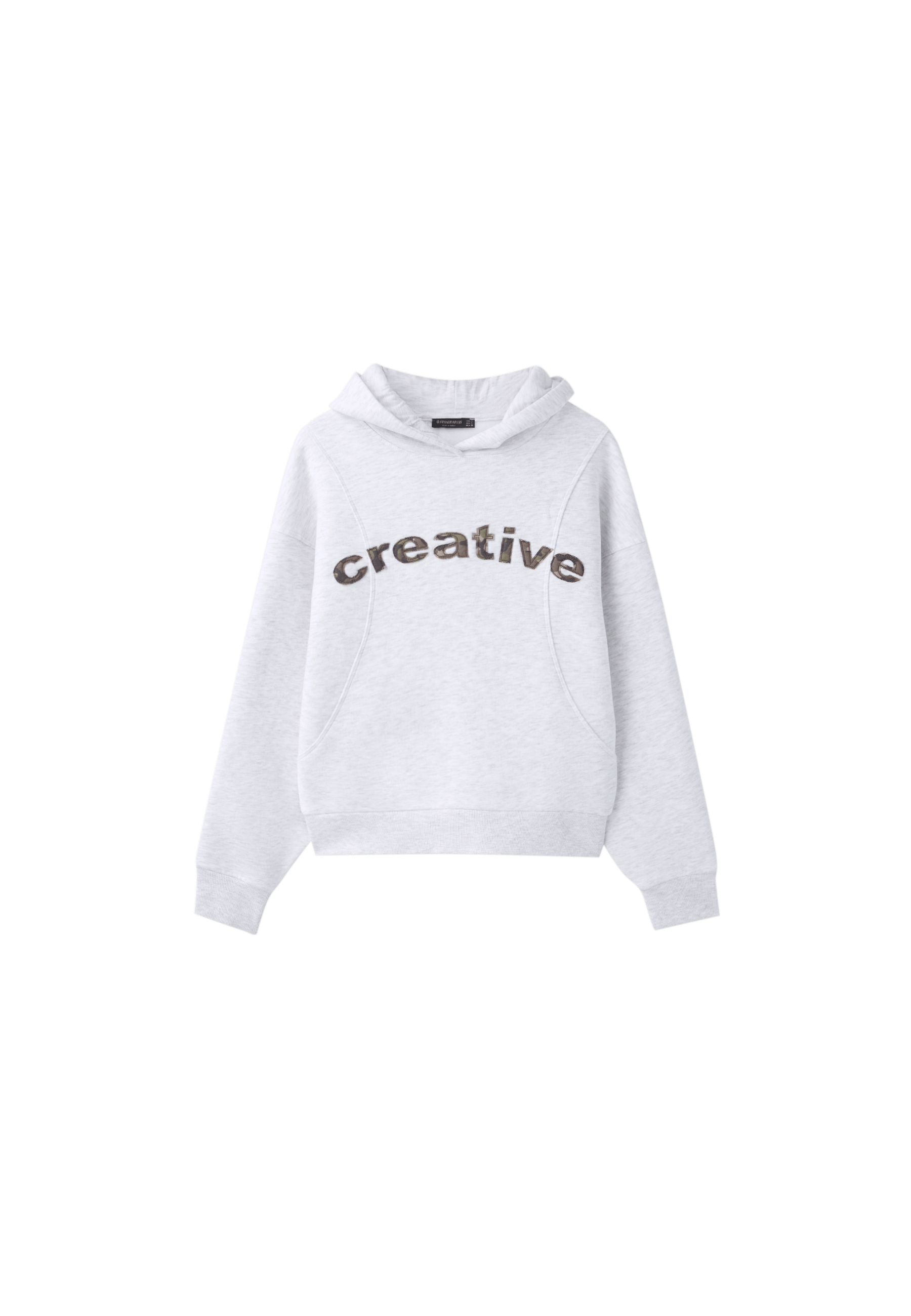 Stradivarius Yazılı kapüşonlu sweatshirt görsel 5