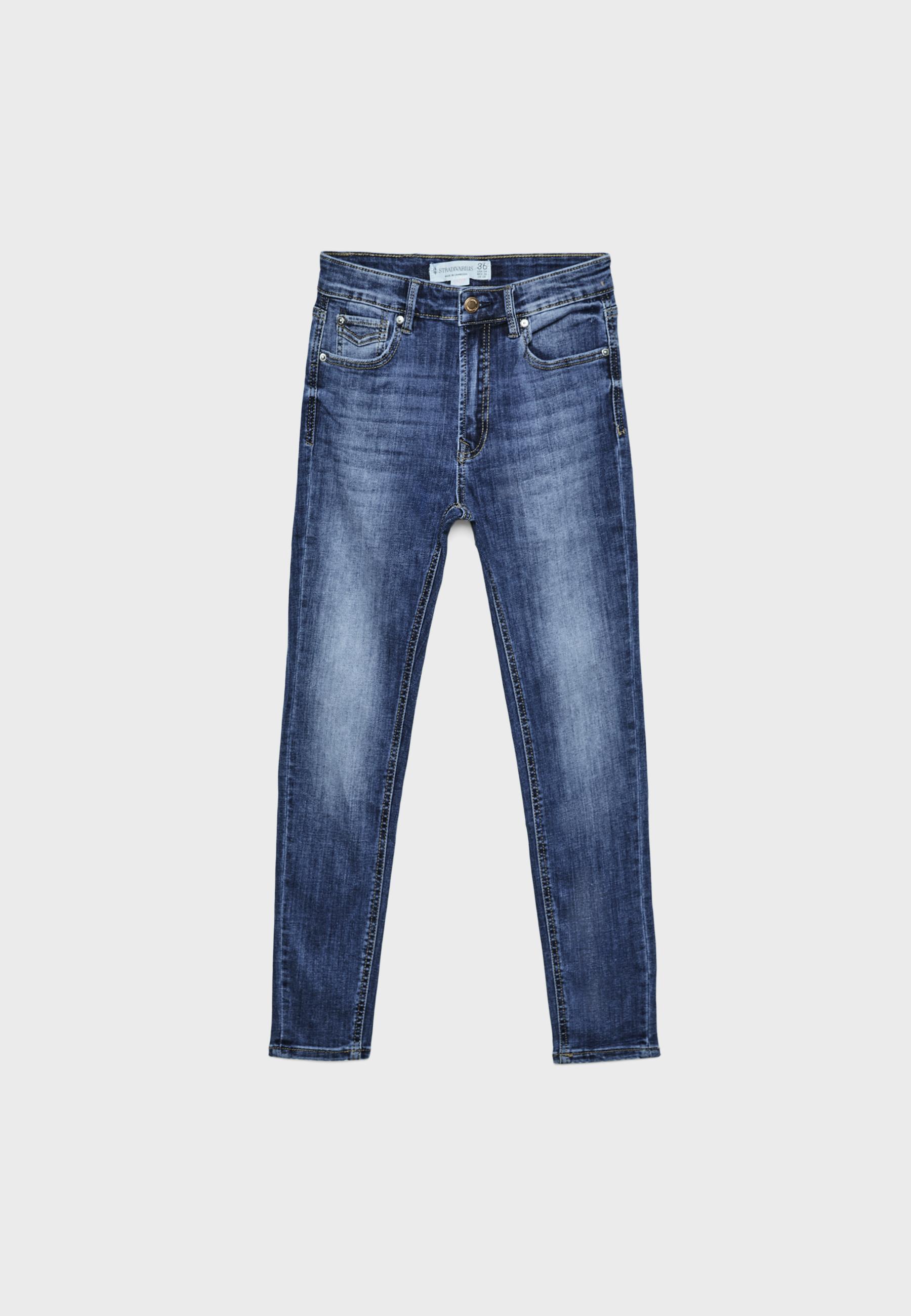 D07 High-waist skinny jeans — OVERDYED BLUE DENIM