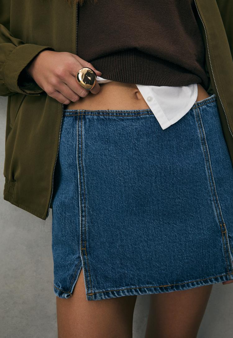 minigonna pantalone con spacchi
